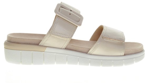Comfort Slippers Cream Leder maat 38