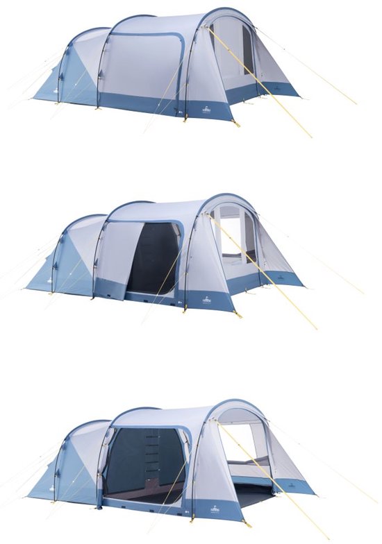 NOMAD® Dogon 320 LW Familietent - Lichtgewicht tunneltent - 4 personen - Ruime leefruimte - Verduistend binnendoentent - Goede Ventilatie - Grijs van Merkloos — afbeelding 4