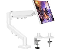 Monitor Arm - Bureauhouder Scherm - Ergonomisch Werken - Gasveer Verstelbaar - 13-32 inch - Wit
