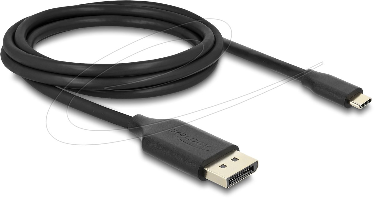 Delock USB Type-C™ to DisplayPort Cable (DP Alt Mode) 8K 60 Hz with HDR function 2 m black