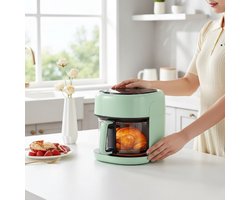 Slimme airfryer met 4,5L capaciteit – olievrije heteluchtoven met kijkvenster