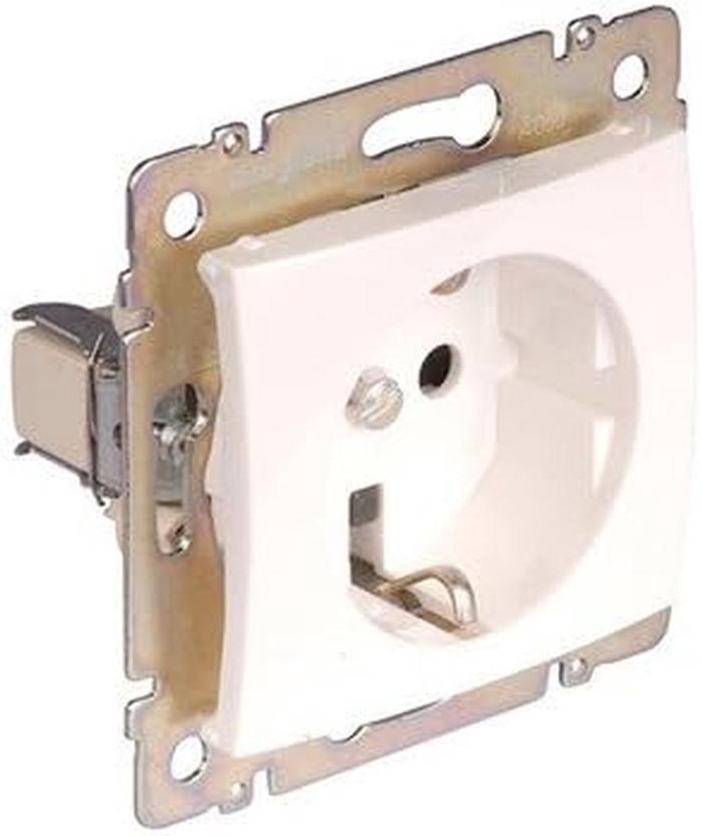 Stopcontact - Wandcontact - Elektrificatie Huis - Kindveilige Sluiting - 16 A - Wit