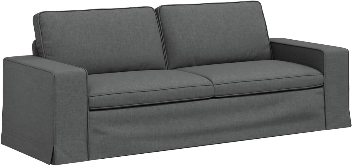 vidaXL Bank - Donkergrijs - 222 - x - 80 - x - 82 - cm - Stof