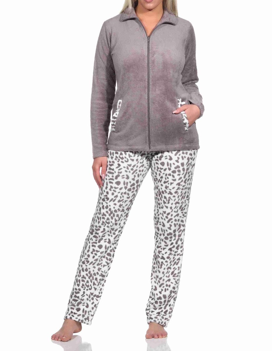 Normann Dames Animal Look Coral Fleece Homewear Huiskleding