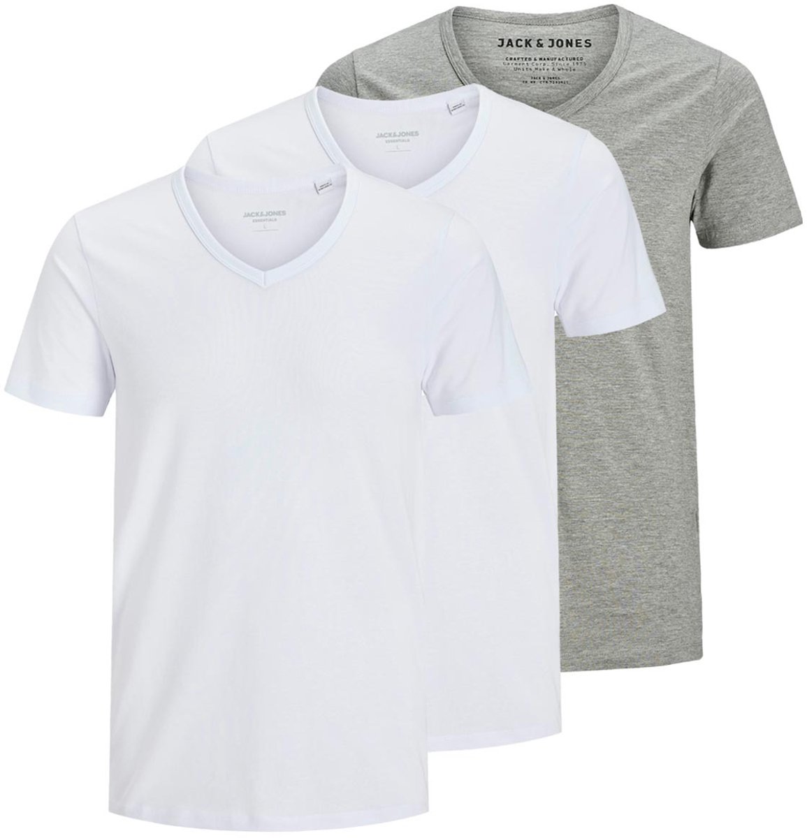 Jack & Jones Heren t-shirt 3 pack Essentials