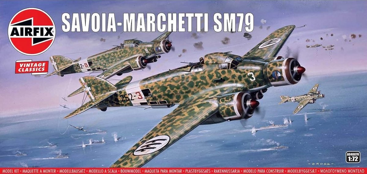 Bouwmodel Vliegtuig SM.79 Tweede Wereldoorlog - Schaars Modelbouwpakket