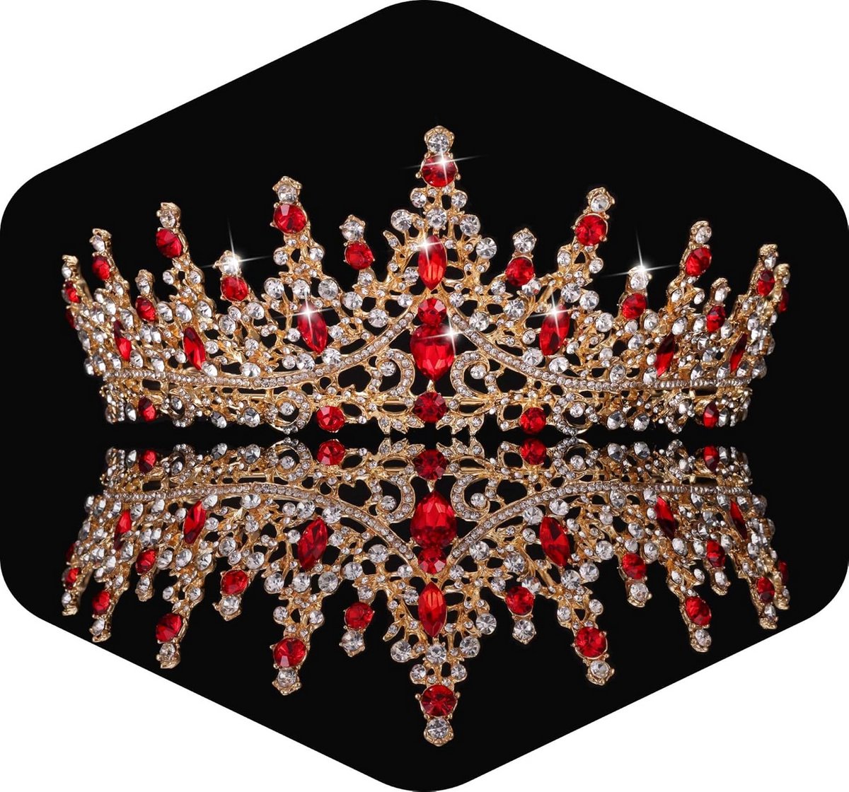 Luxe Kristallen Diadeem en Tiara Hoofdband voor Feestjes en Bruiloften