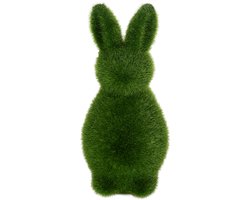 Clayre & Eef Image de décoration Lapin Ø 9x21 cm Vert Plastique