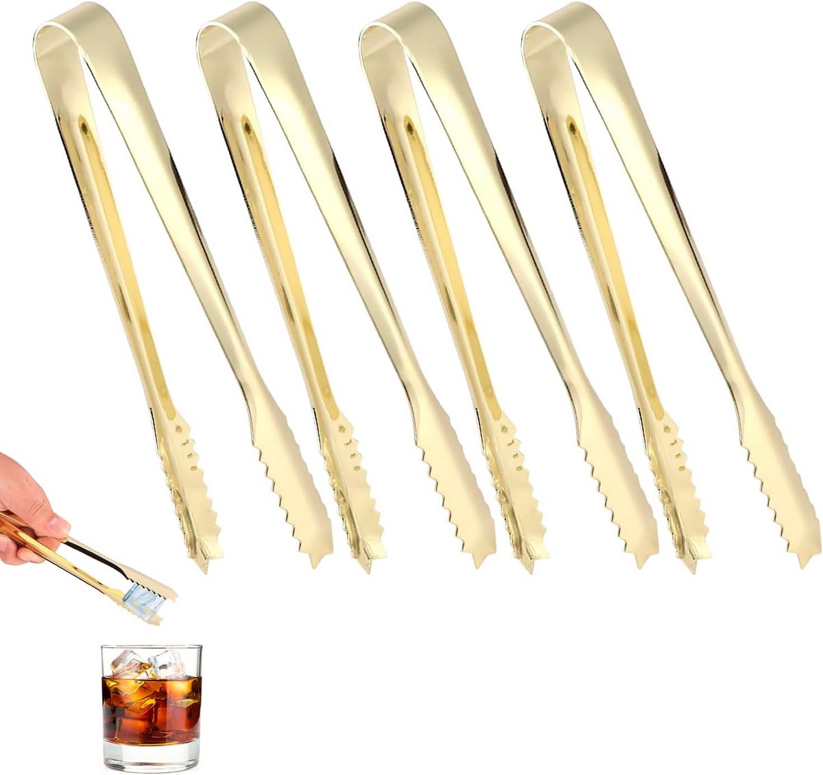 Roestvrijstalen IJstang Set voor Cocktails en Gebak