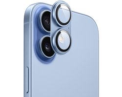 WiWU Camera Lens Protector geschikt voor iPhone 17 - 9H Gehard Glas & Aluminium - Camera Bescherming - Blauw
