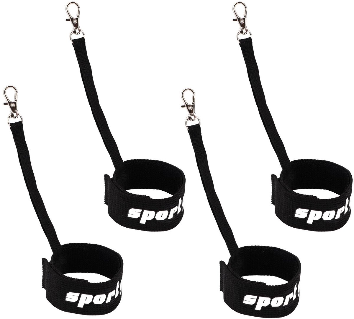 Skihandschoenriemen - Verstelbare Polyamide Elastische Band met Haak - 4 Stuks
