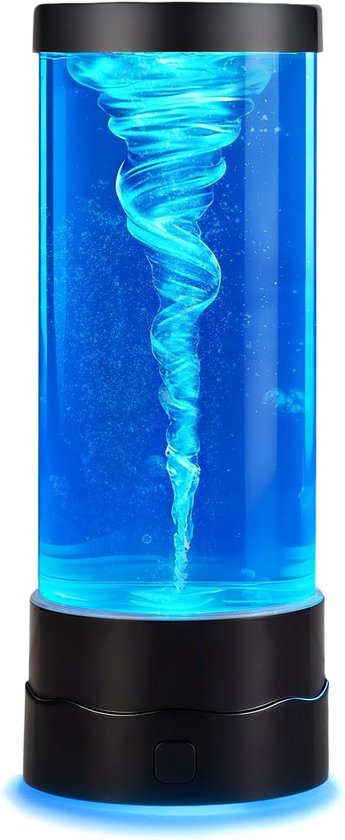 Sfeerlamp - Tornado Nachtlampje - Nachtlamp - Beweeglijke Sfeerlicht met Tornado Effect - 7 Kleuren Dynamische LED Tafellamp met Draaiend Licht - Voor Thuis, Kantoor en Cadeau