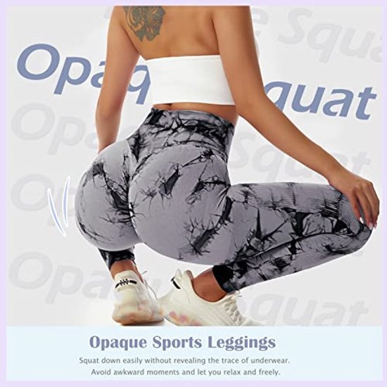 Dames sportlegging met scrunch-effect, hoge taille en naadloos design — afbeelding 4