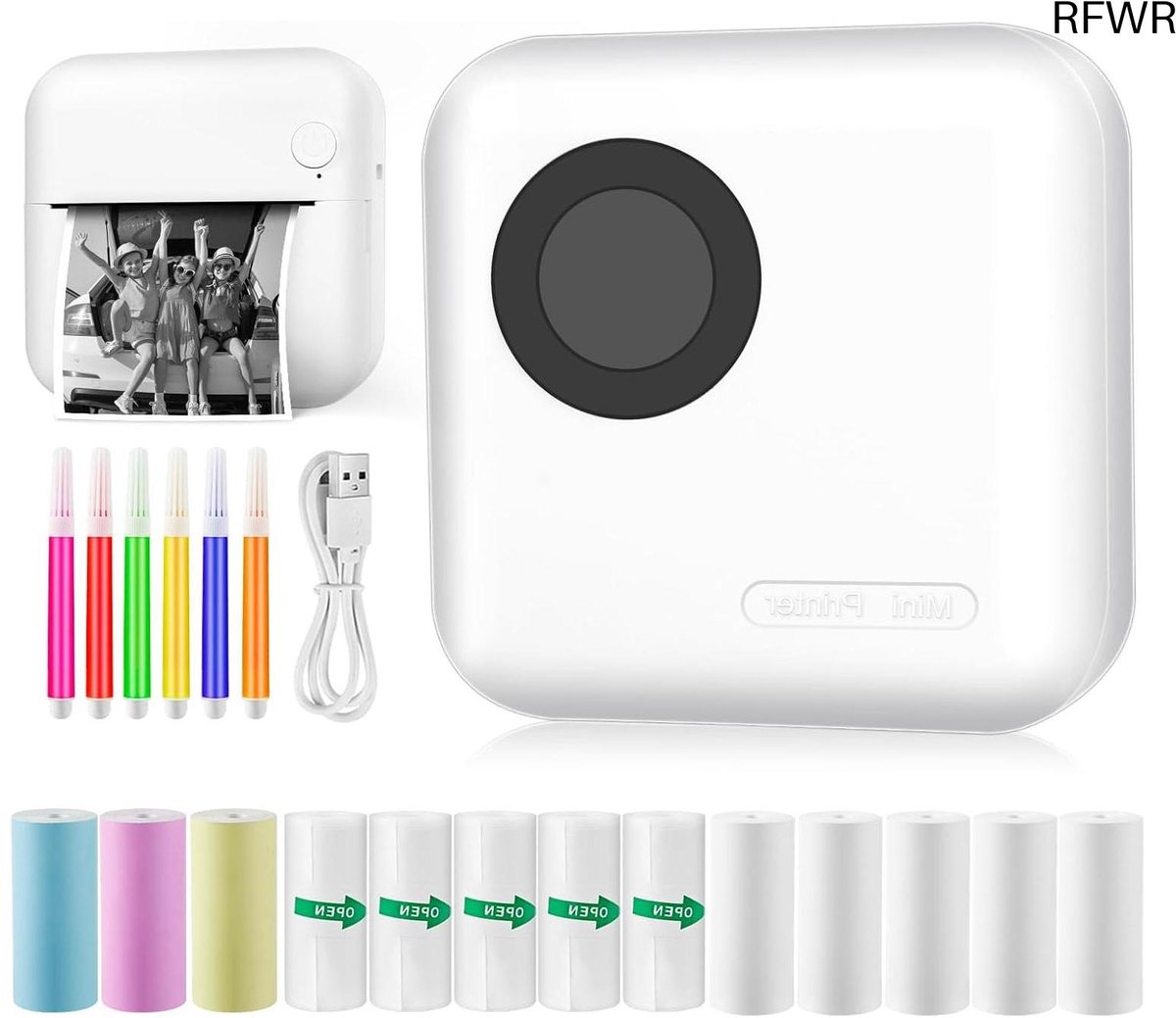 Mini printer - Pocket Fotoprinter - Thermische - Draadloos voor Mobiel Compact