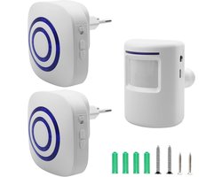 White-Label® Dubbele Opritverklikker - Entreemelder - Doorgangsmelder - Beveiliging - Wit