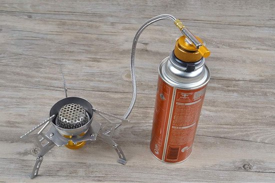 Gasfles Adapter - Camping Gas Converter - Outdoor Koken - Automatische Sluiting - 10 x 5 x 2.4 cm - Oranje van Merkloos — afbeelding 5