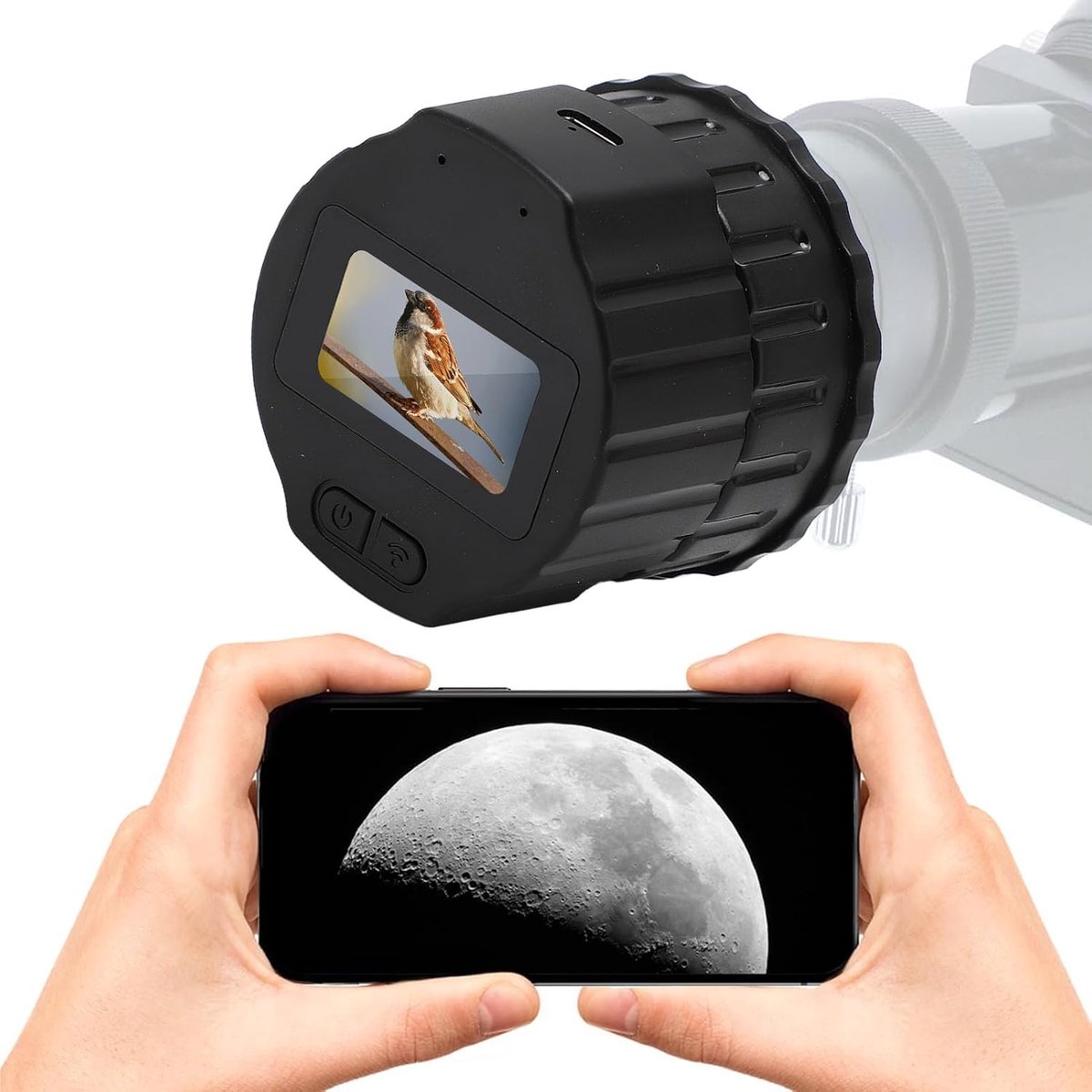 Telescoopcamera Oculair - Digitale Camera - Natuur Verkennen - WiFi Connectiviteit - Tot 256 GB - Zwart