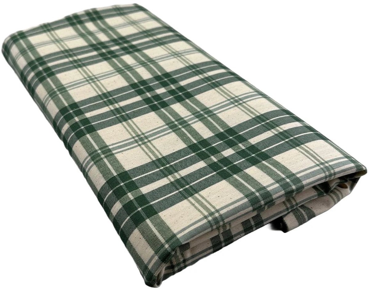 Tafelkleed Tartan Glasgow Groen Large - 140x220 - Vlekbestendig - Geïmpregneerd Katoen - Mood Company