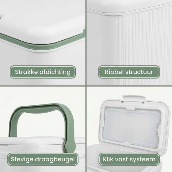 Cheqo® Koelbox - Koelbox 10l - Kleine Koelbox - Mini Koelbox - Koelbox Wit - Koelbox Groen - Draagbare Koelbox - Koelbox voor Picknick - Koelbox voor Camping - Koelbox voor Kamperen - Koelbox voor Strand van Merkloos — afbeelding 2