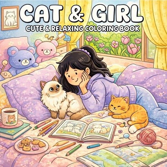 Cat Girl: Coloring Book for Adults and Teens Featuring Super ... - cover