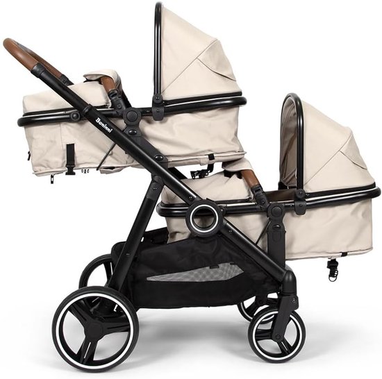 Voetenzak Kinderwagen - Baby Lijk - Warm Blijven - Op Maat Gemaakt - 45 x 43 x 8 cm - Zandkleur — afbeelding 4
