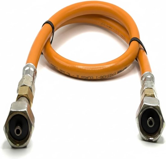 SnelShoppen - LPG Hoge Druk Gas Slang 80 cm Oranje - 21.8 mm LH x 21.8 mm LH, Voor Caravans, Campers, Botens, Cateringwagens en Commerciële LPG System van Snelshoppen — afbeelding 3