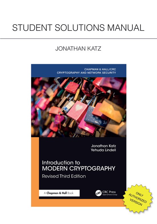 Chapman & Hall/CRC Cryptography and Network Security Series- ... - cover