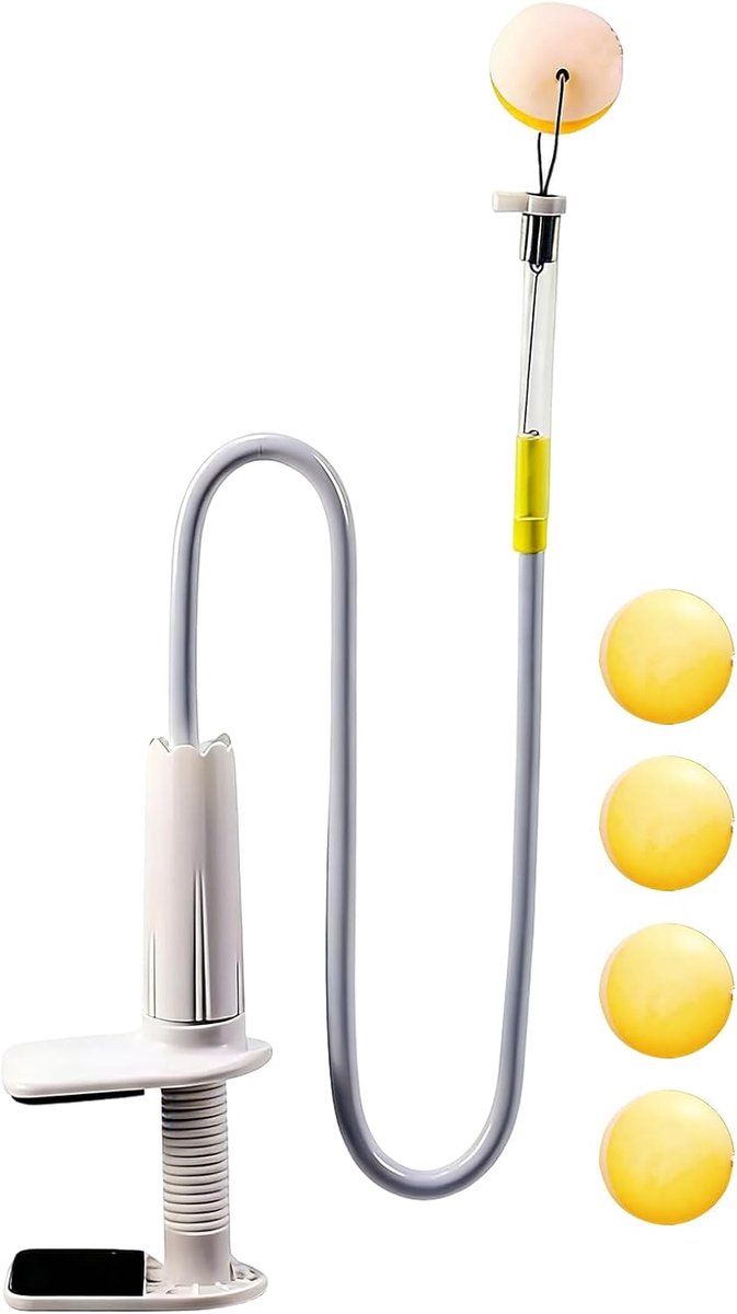 Tafeltennis Trainer - Pingpong Hulp - Oefenen Bal Beheersing - Hoge Elasticiteit Veer - 75cm Lengte - Met 5 Ballen