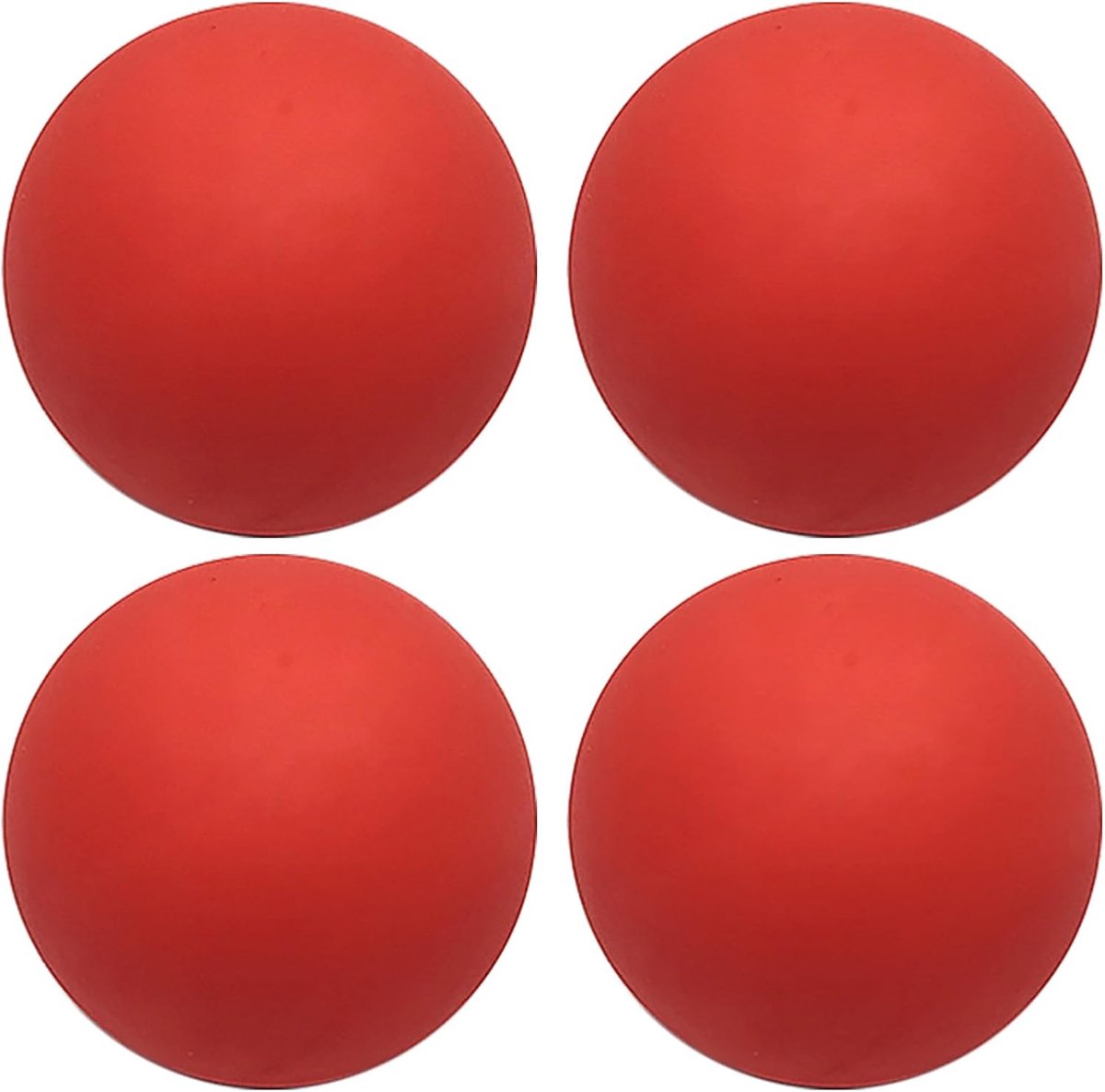 Squashballen Set - Sportballen - Beginners Training - Robuust Rubber - 4 Stuks - Rood