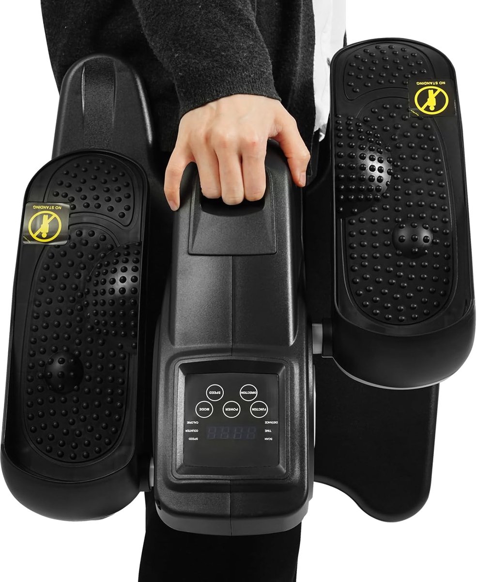 Zittende Beentrainer - Mini Crosstrainer Pedaal - Thuis Kantoor Fitness - LCD Display Afstandsbediening - 45x38x25 cm - Groen