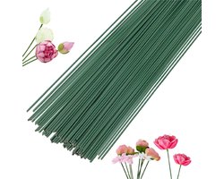 100x Bloemendraad - 30cm - Flexibele Bloemensteeldraad - Bloemstam draad - Bloemistendraad - Bloemendraadstelen - Bloemschikgereedschap - Bloemstelen voor boeketten - Draadkrans maken - Geschikt voor bloemmaken, bloemisten bloemstukken bloemisterij