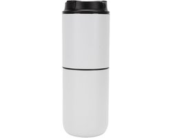 Elektrisch Koffiezetapparaat - Draagbare Koffiemaker - Onderweg Koffie - 15 Maalinstellingen - 350 Ml Capaciteit - Wit