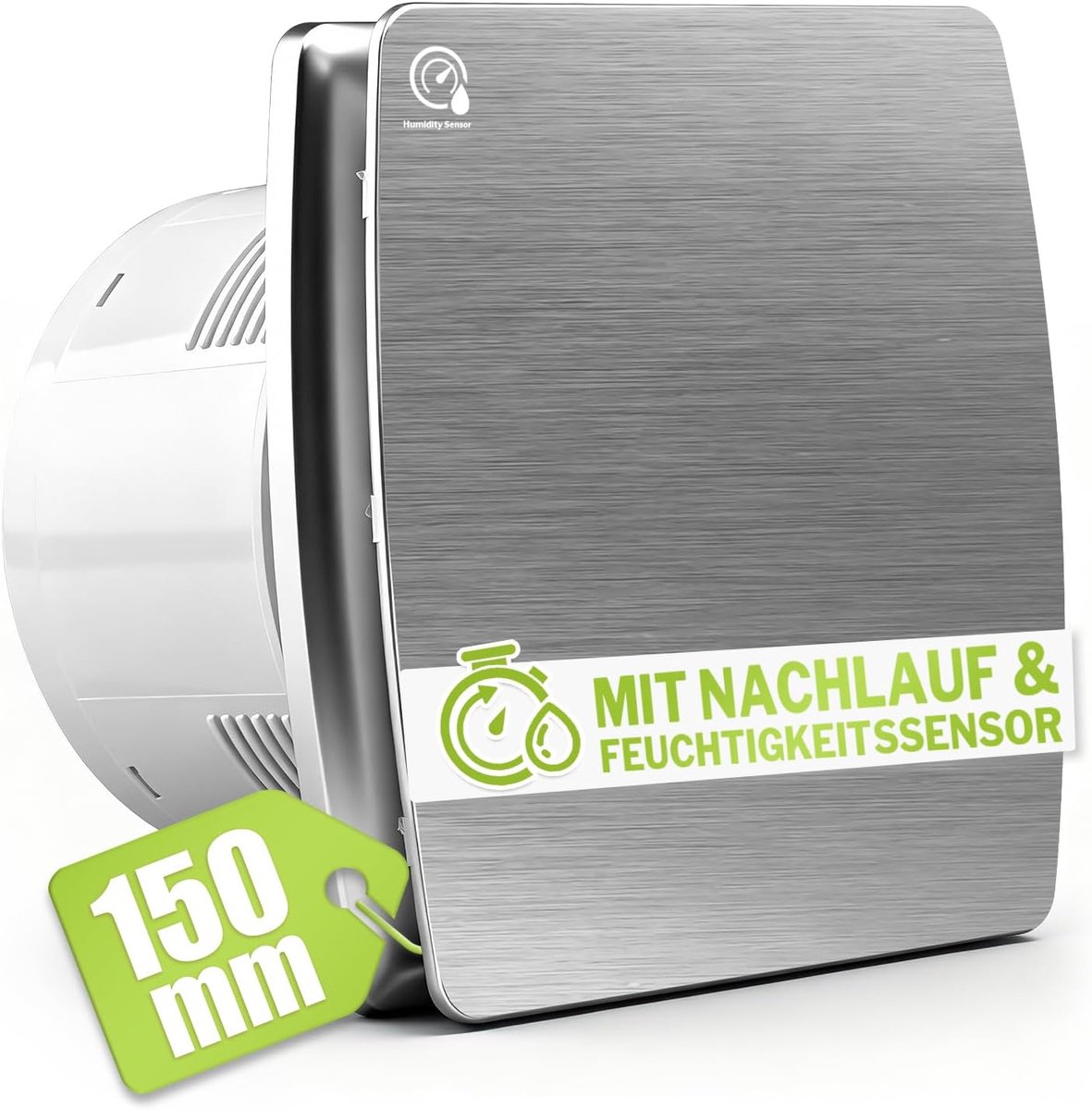 Ventilator Badkamer - Afzuigventilator Vochtigheid - Vochtige Ruimtes - Met Naloop Timer -