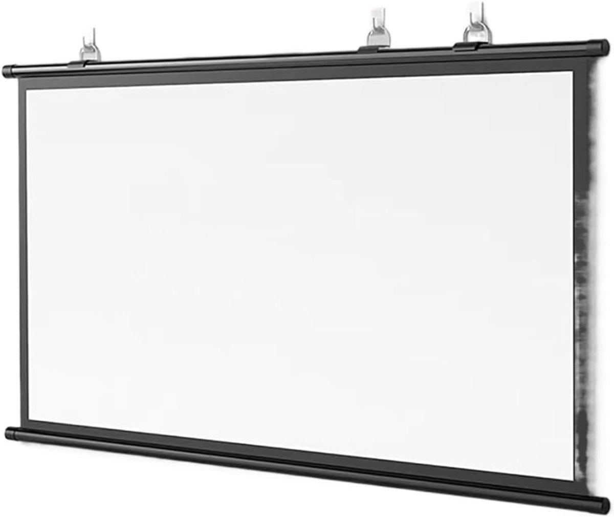 Draagbaar Projectiescherm - Handmatig Scherm - Thuisbioscoop Creëren - Stof- en Kreukvrij - 30-72 inch - Wit