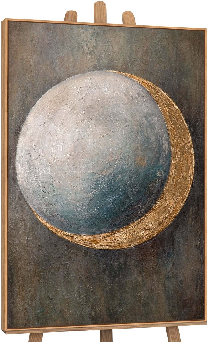 YS Canvas schilderij handgeschilderd warmth of the universe abstract – YS-Art Gallery – Luxe wanddecoratie voor woonkamer – Modern schilderij voor slaapkamer en hal Wood