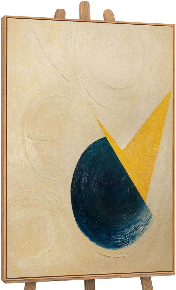 YS Canvas schilderij handgeschilderd horizon cut abstract – YS-Art Gallery – Luxe wanddecoratie voor woonkamer – Modern schilderij voor slaapkamer en hal Wood