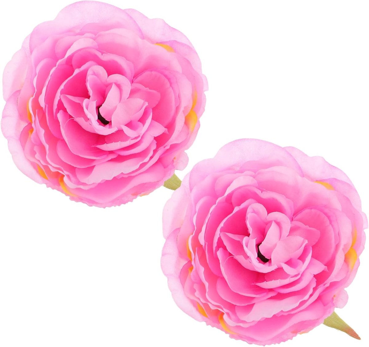 Bloem Haarclips - Bruid Accessoires - Feestelijk Kapsel - Realistisch Design - 8 x 7.5 cm - Roze