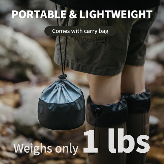 Camping Fornuis - Lichtgewicht Kooktoestel - Buiten Koken - Compact Opvouwbaar - 15.5 x 12 cm - Zwart van Merkloos — afbeelding 5