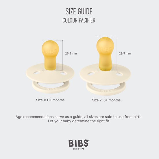 Bibs Fopspeen Latex Studio Pin Ivory Steel Blue Mix Size 2 (2-Pack) van BIBS — afbeelding 4