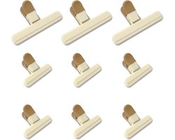 Voedselclips - Set van 9 chipsclips - Voor het bewaren van voedsel - Duurzame, gemakkelijk te openen en hersluitbare clips - Herbruikbaar, geschikt voor brood, snacks en voedselzakken