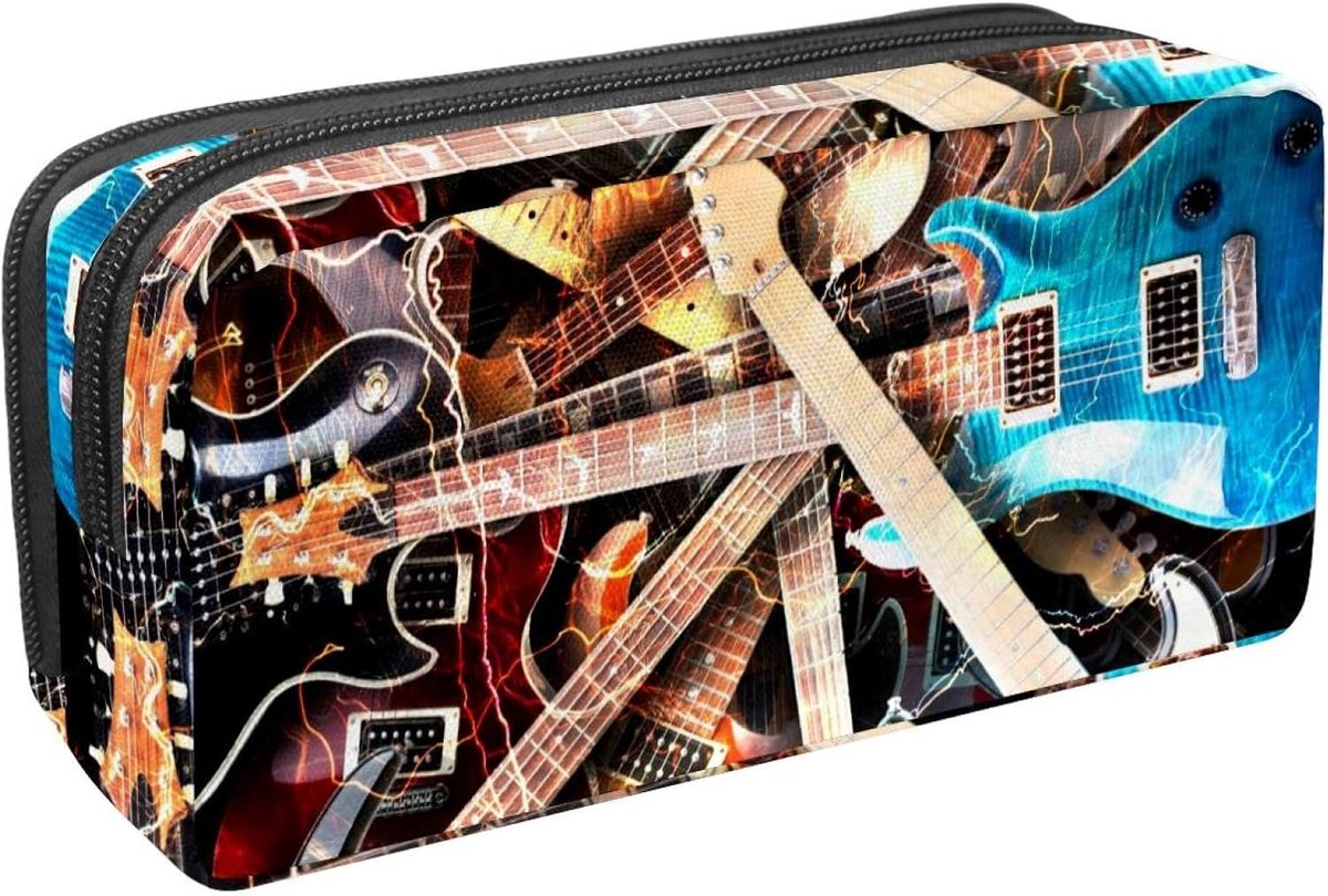 Pennentas Organizer - Etui Tas - School Kantoor - Dubbel Compartiment - 21x10x6 cm - Meerkleurig