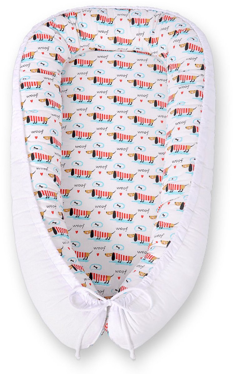 Babynest dubbelzijdig Premium Cocoon voor baby's BOBONO-hondjes