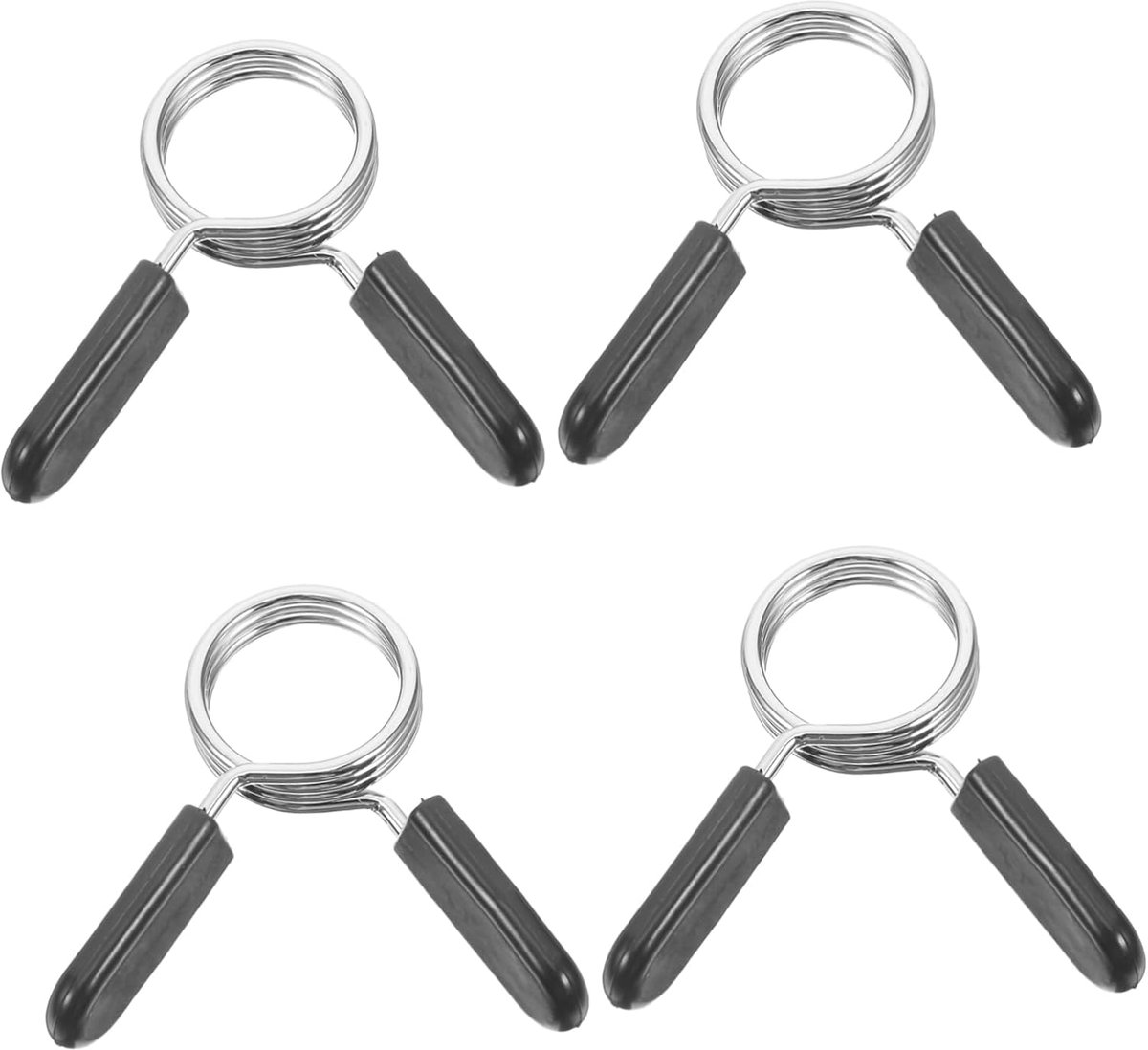 Halterklemmen Set - Veiligheidsklemmen Stangen - Krachttraining Fitness - Snelle Bevestiging - 8x7x3 cm - Zwart