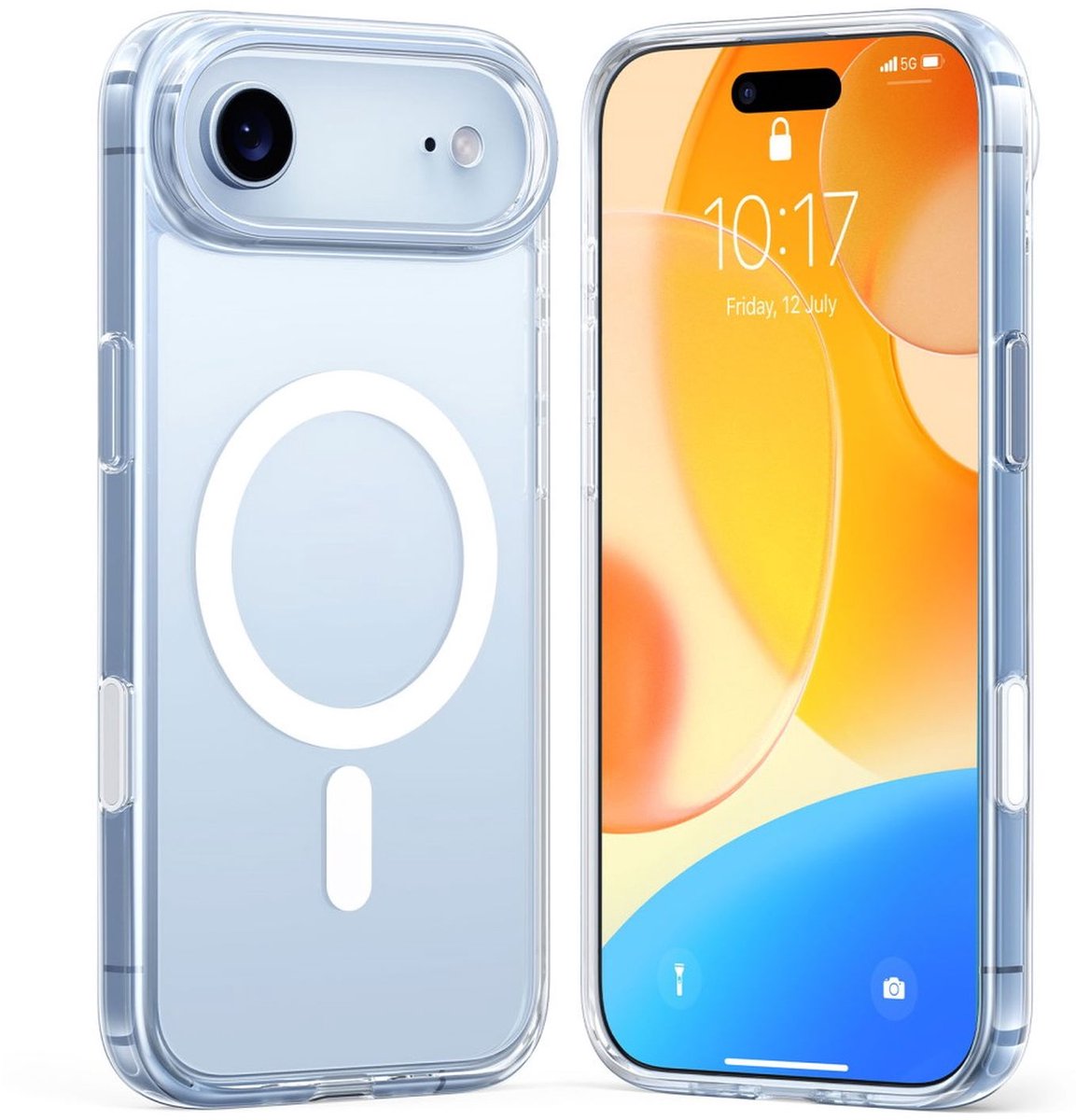 TORRAS Guardian Magnetic Hoesje Geschikt voor Apple iPhone Air - Compatibel met MagSafe / Qi2 - Matte Beschermhoes - Back Cover met Magneet Transparant