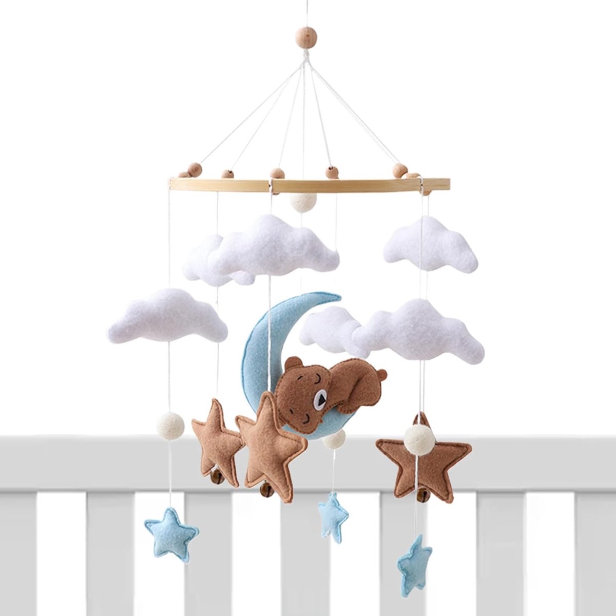 Baby Mobiel - Wieg Speelgoed - Babykamer Decoratie - Handgemaakt Vilt - 45 x 23 cm