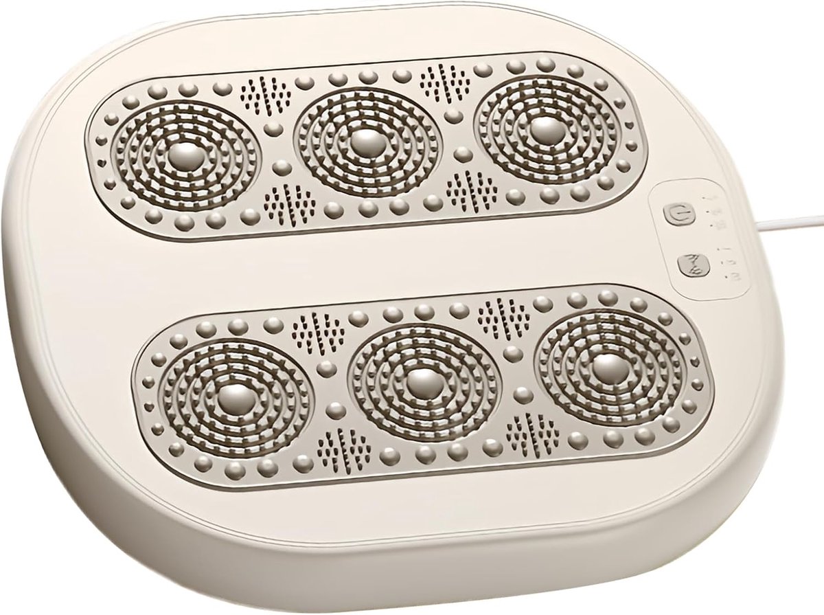 Elektrische Voetmassager - Verwarmd Voetkussen - Ontspanning Thuis - Instelbare Warmte - 30 x 29.5 x 4 cm - Zwart