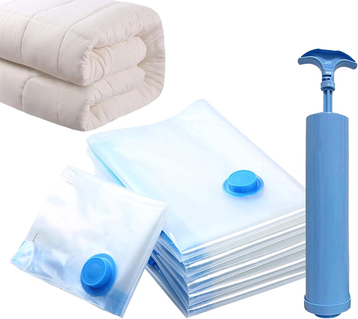 Vacuüm Opbergzakken - Kleding Opslag - Ruimte Besparen - Herbruikbaar Systeem - 10 Delen Set