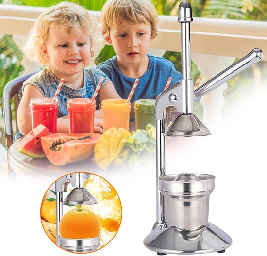 Handige Sapcentrifuge - Citruspers Keuken - Vers Sap Maken - Roestvrij Staal - 165 x 365 cm - Zilver — afbeelding 5
