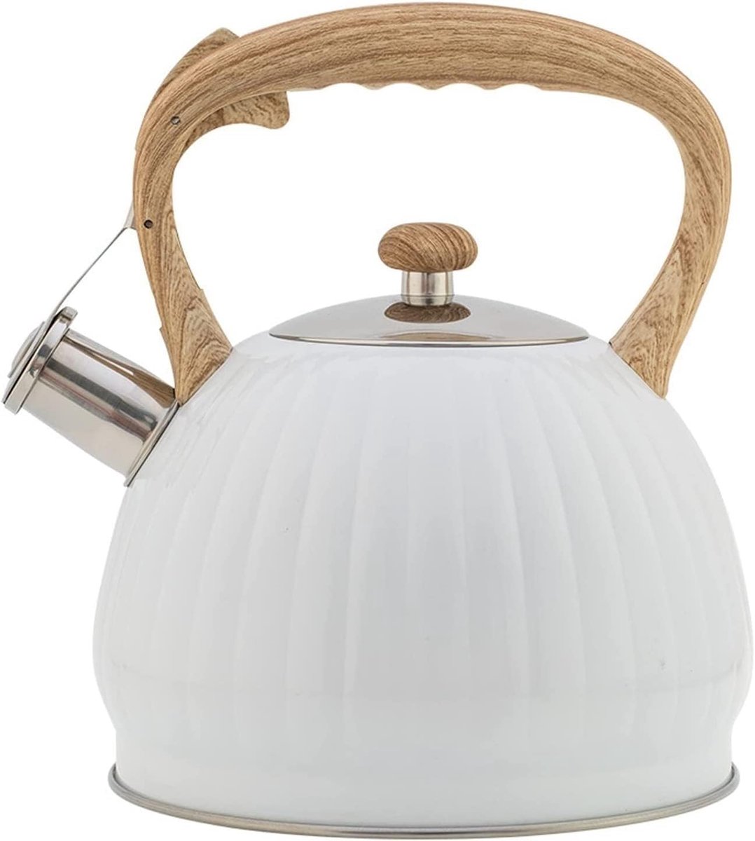 Waterkoker RVS - Theepot Ketel - Koken op Fornuis - Klassieke Uitstraling - 3.5 Liter