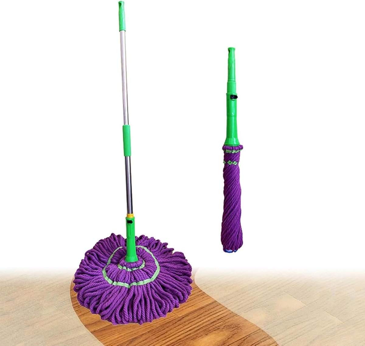 Dweil Systeem - Absorberende Mop - Vloeren Reinigen - Eenvoudig Uitwringen - 115 cm